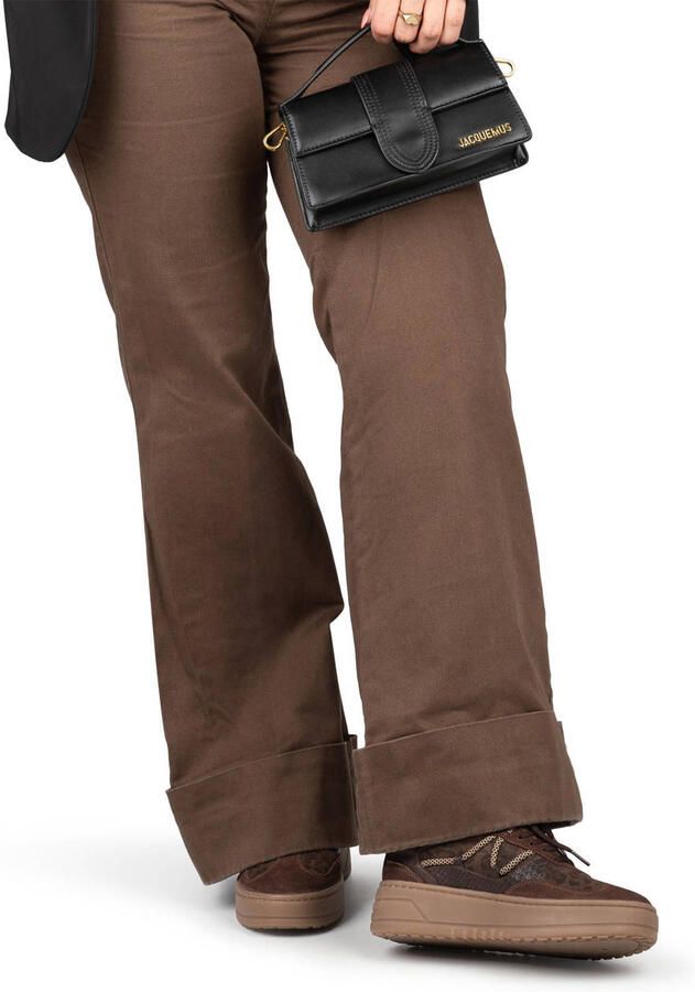 PS Poelman Anemone leren sneakers bruin panter