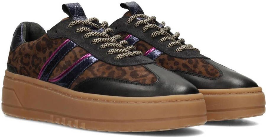 PS Poelman Anemone leren sneakers zwart panter - Foto 3