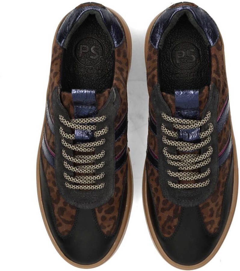 PS Poelman Anemone leren sneakers zwart panter - Foto 2