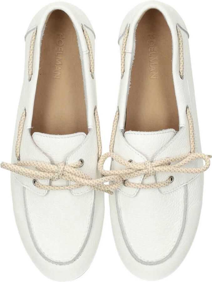 PS Poelman Callie leren bootschoenen ecru - Foto 2