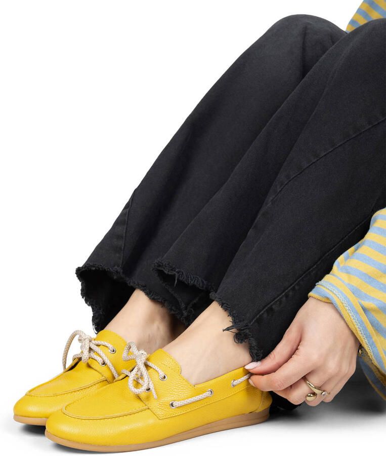 PS Poelman Callie leren bootschoenen geel - Foto 2