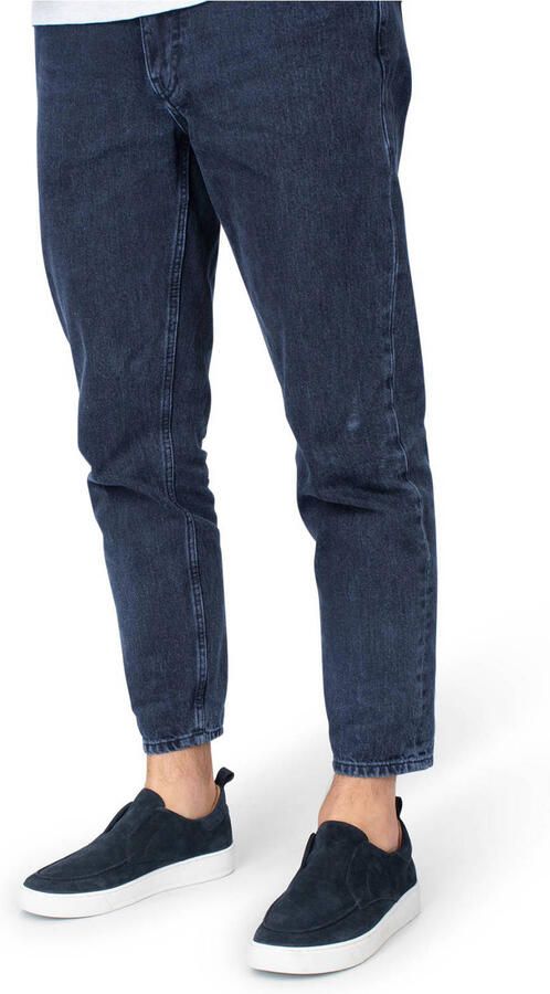 PS Poelman Gregory suède loafers donkerblauw