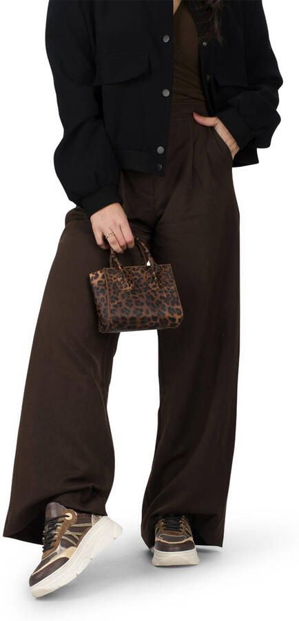 PS Poelman JANA Dames Sneakers Bruin Met Combinatie - Foto 2