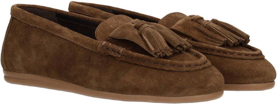 PS Poelman Mia suède mocassins donkerbruin - Foto 3