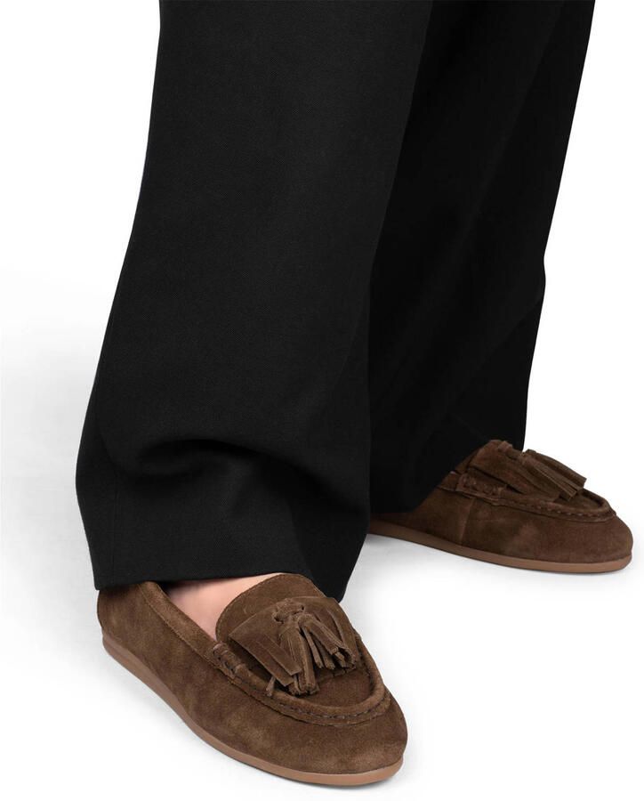 PS Poelman Mia suède mocassins donkerbruin - Foto 2