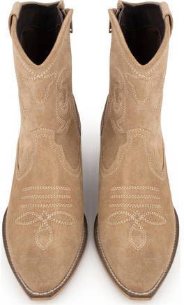 PS Poelman Moco suède cowboylaarzen beige - Foto 2