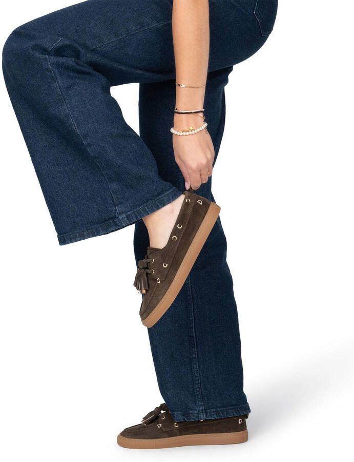 PS Poelman Silk suède bootschoenen bruin - Foto 2