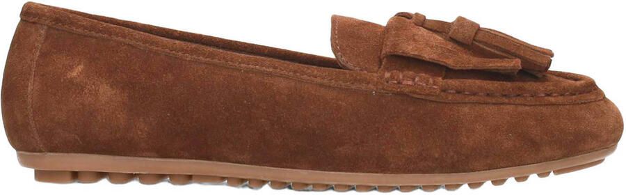 PS Poelman Taya suède mocassins cognac