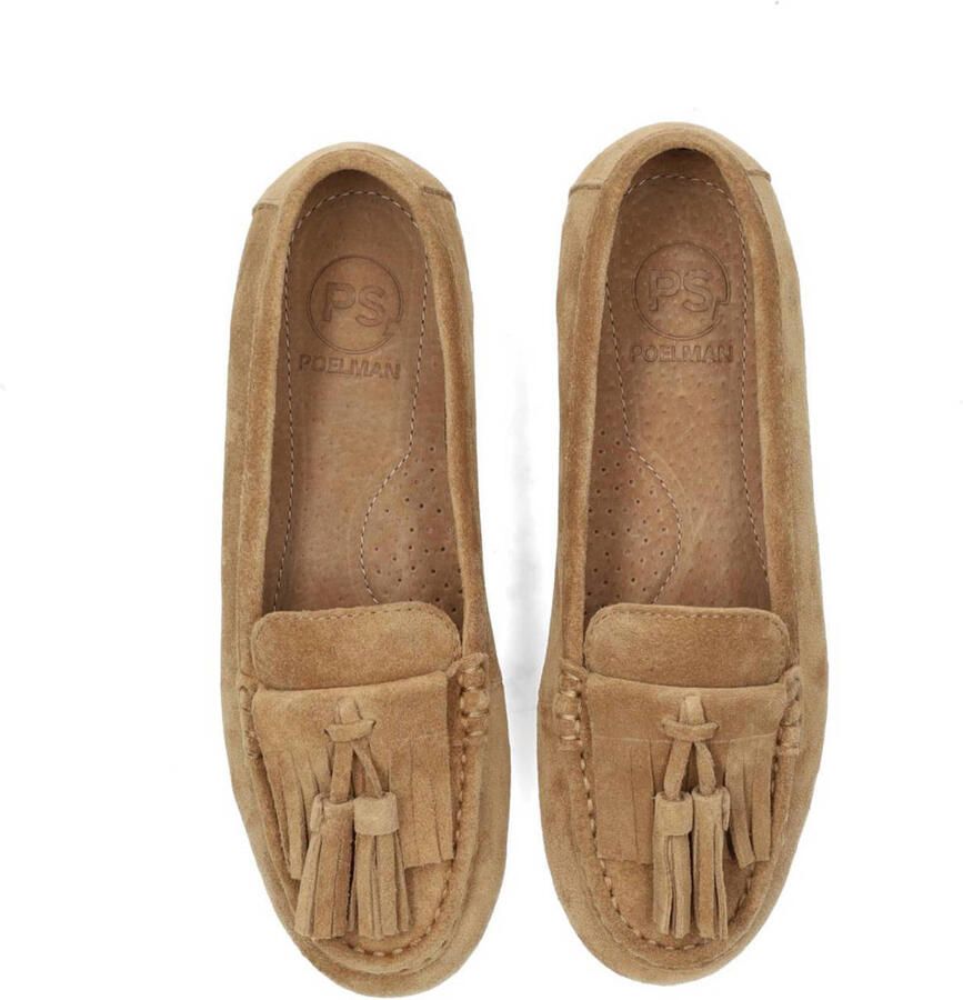 PS Poelman Taya suède mocassins lichtbruin - Foto 2