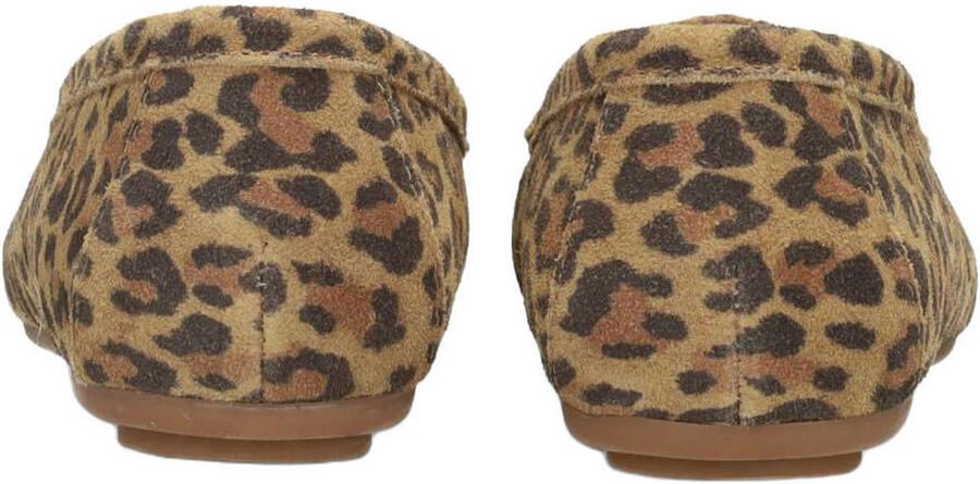 PS Poelman Taya suède mocassins met panterprint beige zwart - Foto 2