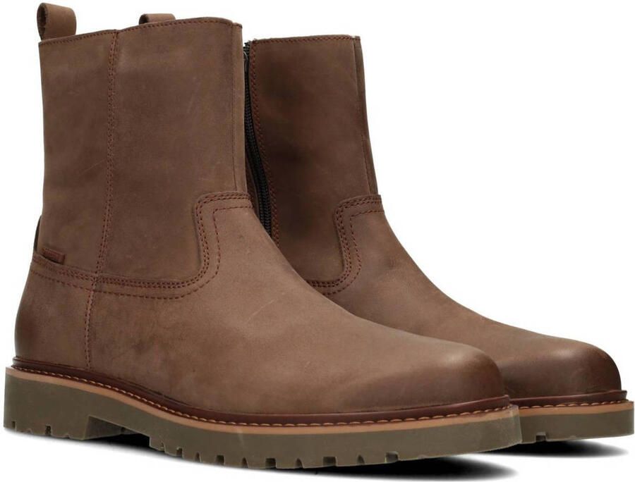 PS Poelman Toni gevoerde leren enkelboots bruin - Foto 2