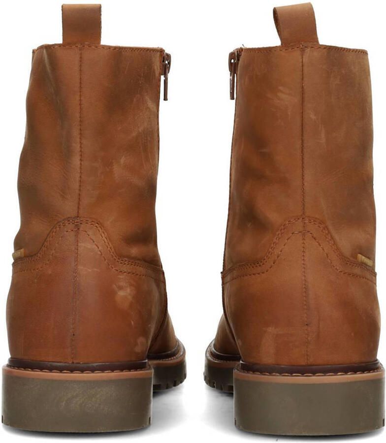 PS Poelman Toni gevoerde leren enkelboots cognac - Foto 2