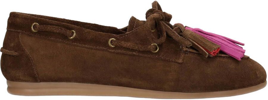 PS Poelman Vita suède bootschoenen donkerbruin