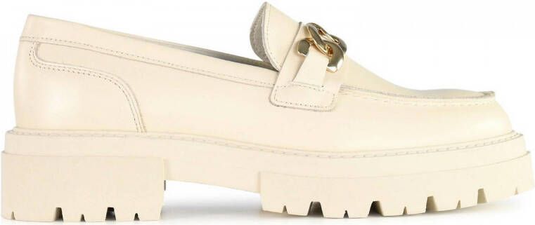 PS Poelman Rockland chunky leren loafers met ketting off white
