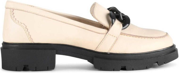 PS Poelman SOPHIE Dames Loafers met ketting Crème