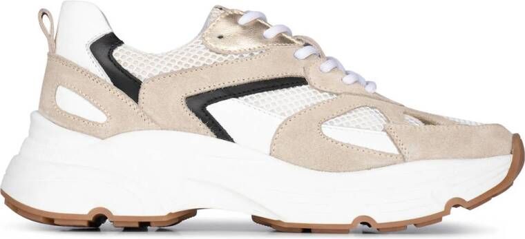 PS Poelman TOKIO Dames Sneakers Beige Met Combinatie
