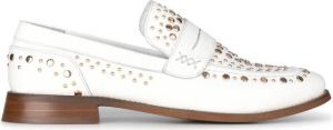 PS Poelman Vorde leren loafers met studs wit