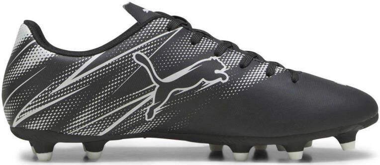 Puma Attacanto FG AG Jr. voetbalschoenen zwart wit Jongens Meisjes Imitatieleer 28