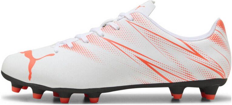 PUMA Attacanto FG heren voetbalschoenen wit rood Uitneembare zool
