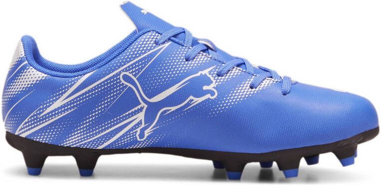 Puma Attacanto junior voetbalschoenen kobaltblauw wit Imitatieleer 35