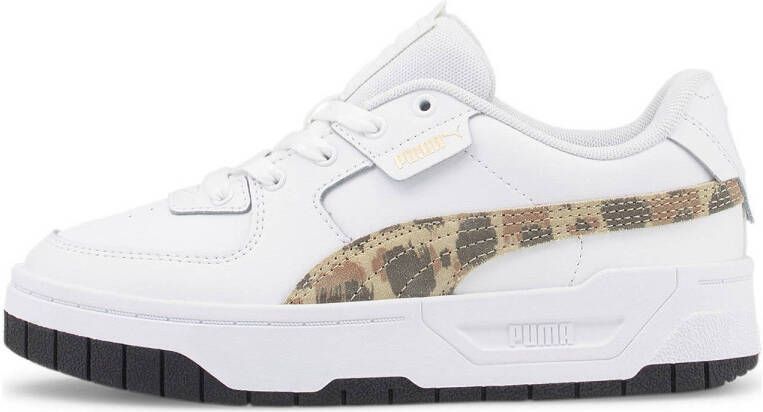 Puma Cali Dream Animal Print Jr sneakers wit bruin Meisjes Leer Panterprint 36