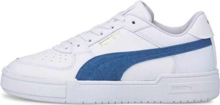 Puma California Pro Denim sneakers wit kobaltblauw