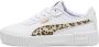 Puma Carina 2.0 Animal sneakers wit beige bruin Meisjes Imitatieleer Dierenprint 35.5 - Thumbnail 1