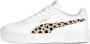 PUMA Carina 2.0 Animal Jr Sneakers White Granola Black Gold - Thumbnail 1