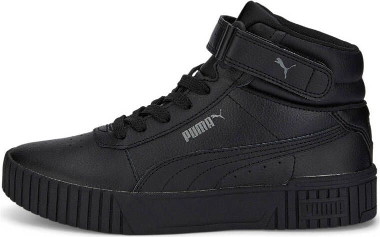 Puma Carina 2.0 Mid sneakers zwart Jongens Meisjes Imitatieleer Effen 39