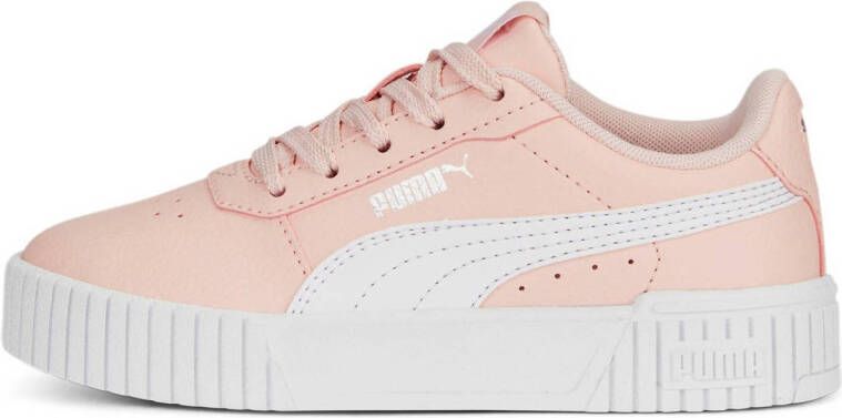 Puma Carina 2.0 sneakers lichtroze wit Jongens Meisjes Imitatieleer 28