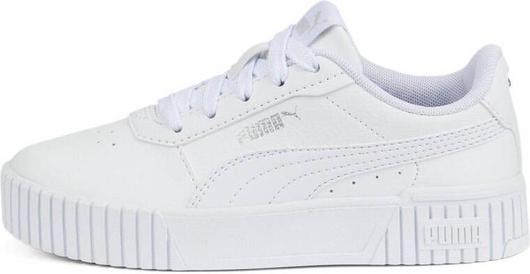 Puma Carina 2.0 sneakers wit Jongens Meisjes Imitatieleer Effen 28