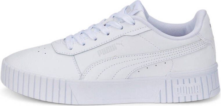 Puma Carina 2.0 sneakers wit Jongens Meisjes Imitatieleer Effen 28