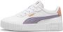 Puma Carina 2.0 sneakers wit lila oker Jongens Meisjes Imitatieleer Effen 31 - Thumbnail 1