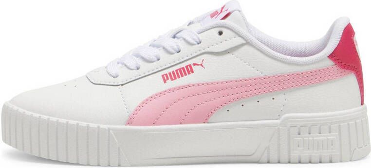 Puma Carina 2.0 sneakers wit roze Meisjes Imitatieleer Effen 35.5