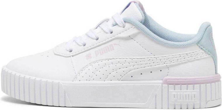 Puma Carina 2.0 Tropical sneakers wit lichtblauw lila Imitatieleer 31