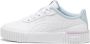 Puma Carina 2.0 Tropical sneakers wit lichtblauw lila Jongens Meisjes Imitatieleer 28 - Thumbnail 1