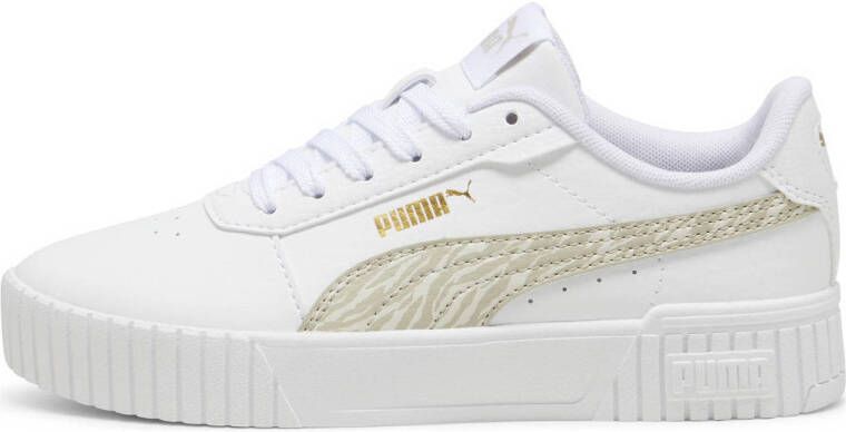 Puma Carina 2.0 Zebra sneakers wit zand Leer Printopdruk 35.5