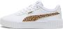 PUMA Carina 3.0 Animal Jr Sneakers White-Light Sand- Gold - Thumbnail 1