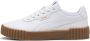 PUMA Carina 3.0 Dames Sneakers White- Gold-Gum - Thumbnail 1