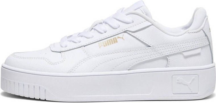 Puma Carina Street leren sneakers wit goud