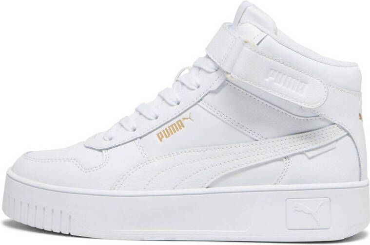 PUMA Carina Street Mid Dames Sneakers White- Gold
