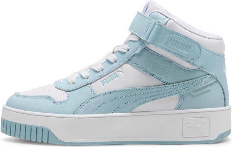 PUMA Carina Street Mid Dames Sneakers White-Turquoise Surf