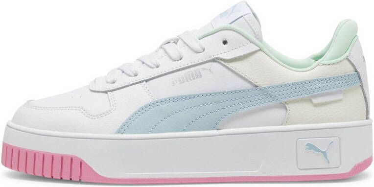 PUMA Carina Street Dames Sneakers White-Turquoise Surf- Silver