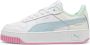 PUMA Carina Street Dames Sneakers White-Turquoise Surf- Silver - Thumbnail 1