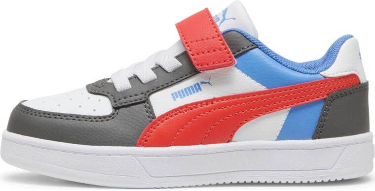 Puma Caven 2.0 Block sneakers wit rood blauw Jongens Meisjes Imitatieleer 35