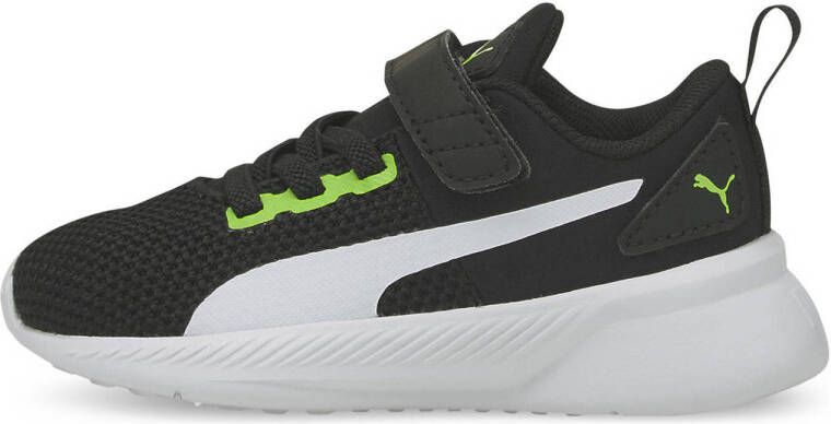 Puma Flyer Runner V Inf sneakers zwart groen wit Jongens Mesh Meerkleurig 27