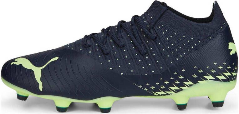 Puma Future 3.4 FG AG Sr. voetbalschoenen donkerblauw lightgeel