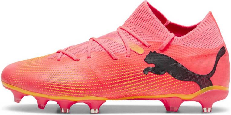 Puma Future 7 Match FG AG Sr. voetbalschoenen roze zwart oranje