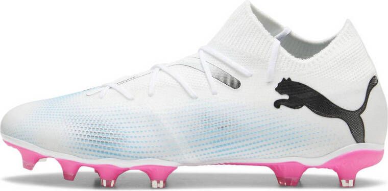 PUMA FUTURE 7 MATCH FG AG Heren Sportschoenen White- Black-Poison Pink