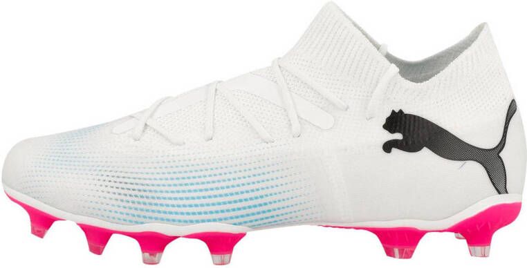 PUMA Future 7 Match Gras Kunstgras Voetbalschoenen (MG) Dames Wit Roze Zwart